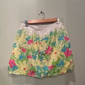 lilly pulitzer multi colored floral skirt, size 0, barely worn